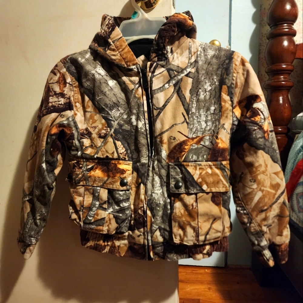 Youth Outfitters Ridge Realtree Fusion 3D Camo Hunting Jacket w/ Hood ~ Size 8